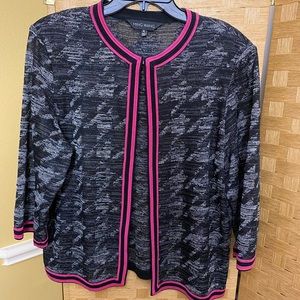 Ming Wang pink, black jacket